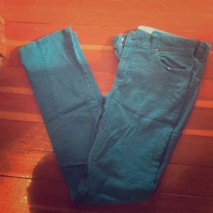 DKNY teal blue skinny jeans